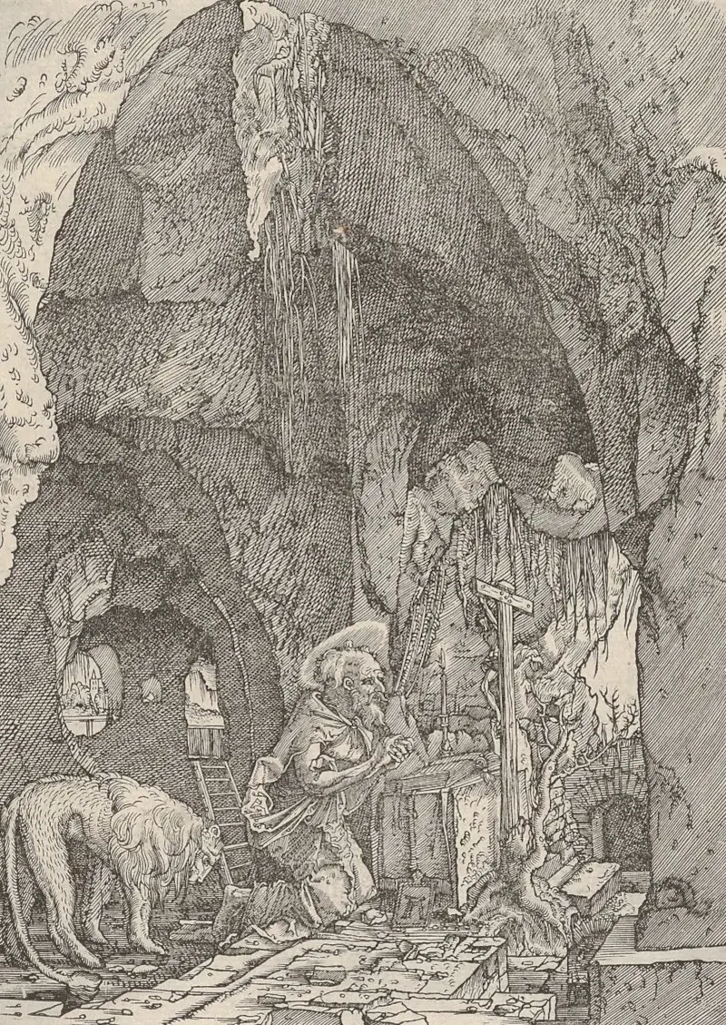 Saint Jerome in Penitence, in a Cave, The Met Albrecht Altdorfer